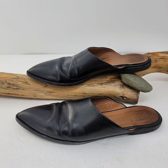 ATP atelier All Tomorrow's Parties plack leather mules - Picture 8 of 9